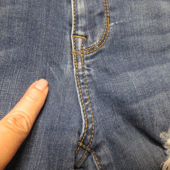 SNEAK PEEK womens JEANS distressed BLUE denim STRETCH mid-rise SIZE M - Picture 6 of 15